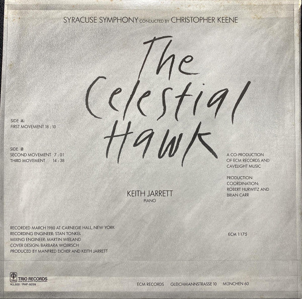 The Celestial Hawk (For Orchestra Percussion And Piano)