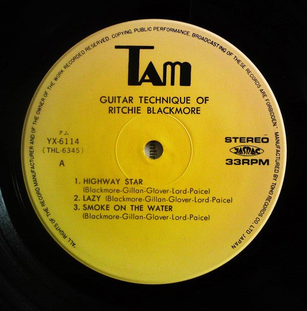 Guitar Technique Of Ritchie Blackmore