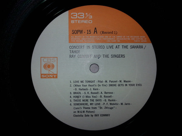Concert In Stereo (Live At The Sahara/Tahoe)