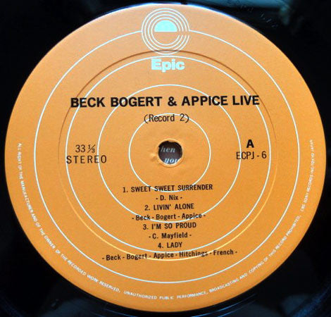 Beck, Bogert & Appice Live