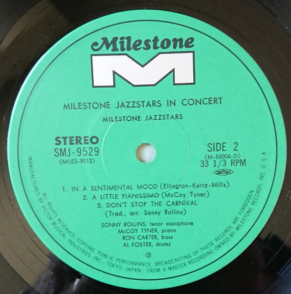 Milestone Jazzstars In Concert