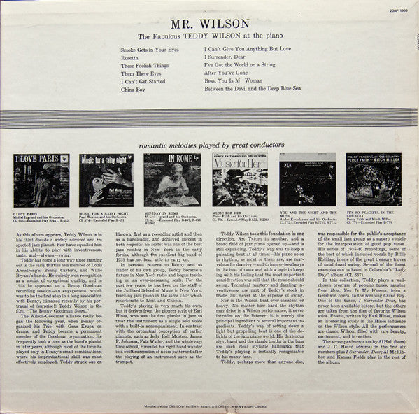 Mr. Wilson (The Fabulous Teddy Wilson At The Piano)