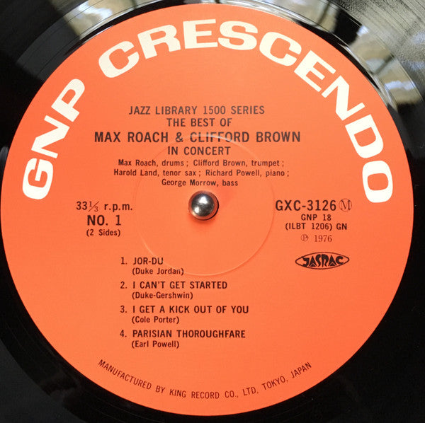 The Best Of Max Roach And Clifford Brown In Concert!