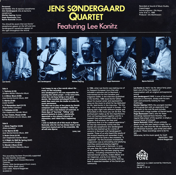 Konitz In Denmark '89