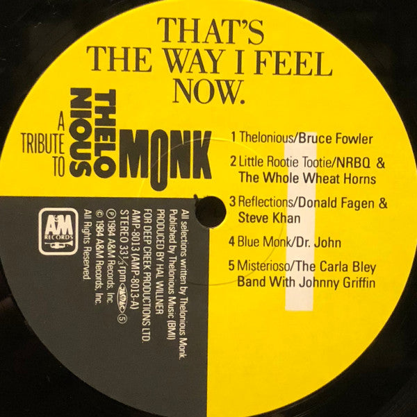 That's The Way I Feel Now - A Tribute To Thelonious Monk