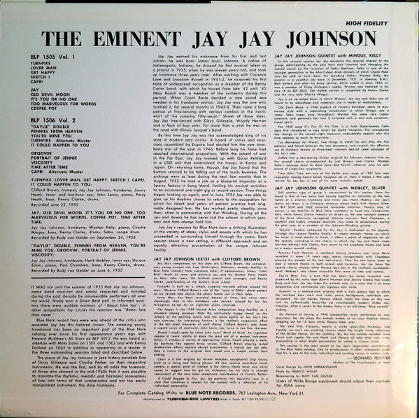 The Eminent Jay Jay Johnson Volume 2