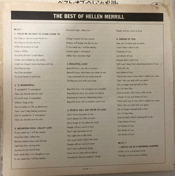 The Best Of Hellen Merrill